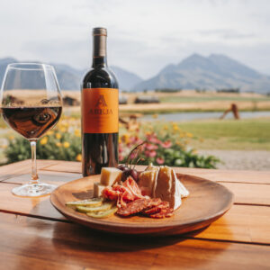 photo of wine and food at Sage Lodge