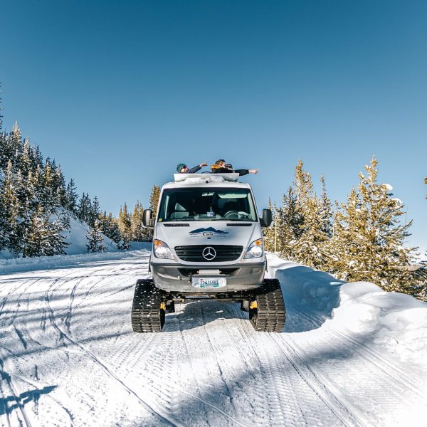 Jackson Hole winter photography trip Sprinter van